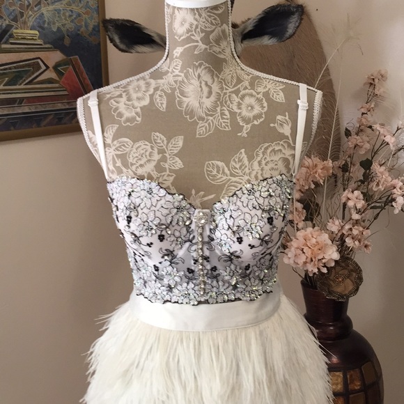 embellished bustier top